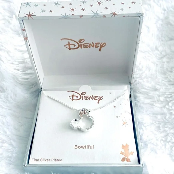 Disney Jewelry Disney Minnie Mouse Bowtiful Necklace Nwt